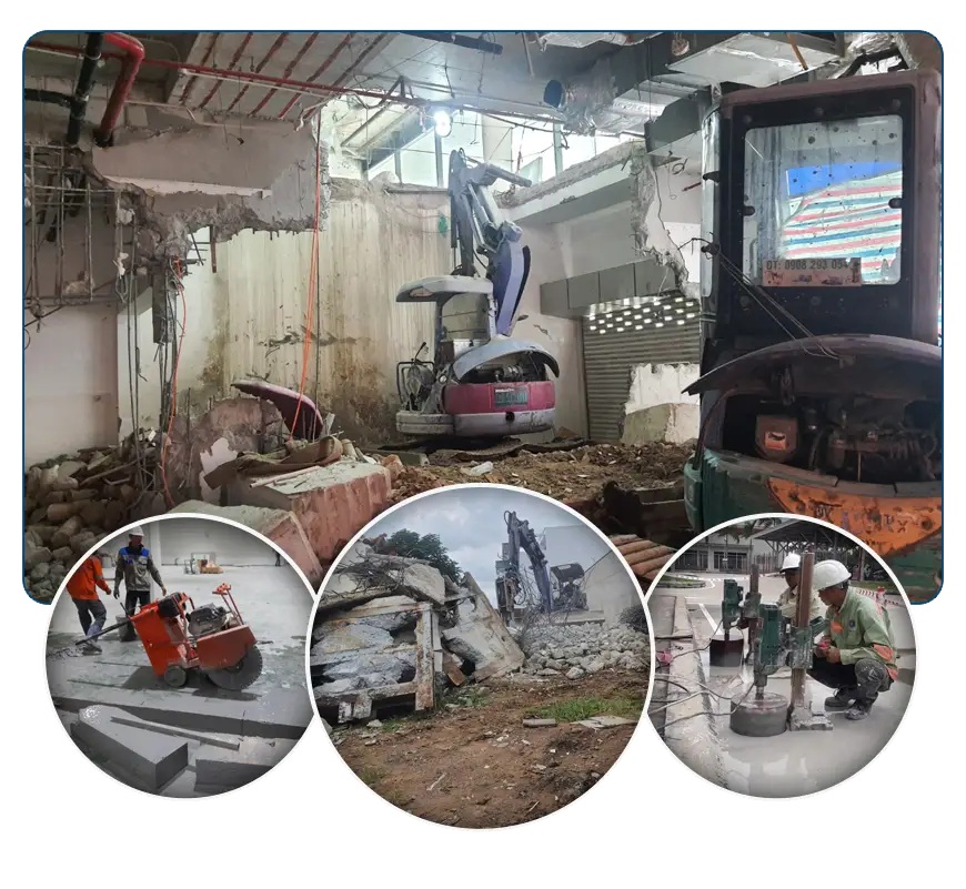 Khoan cắt bê tông tại đục phá bê tông 24h