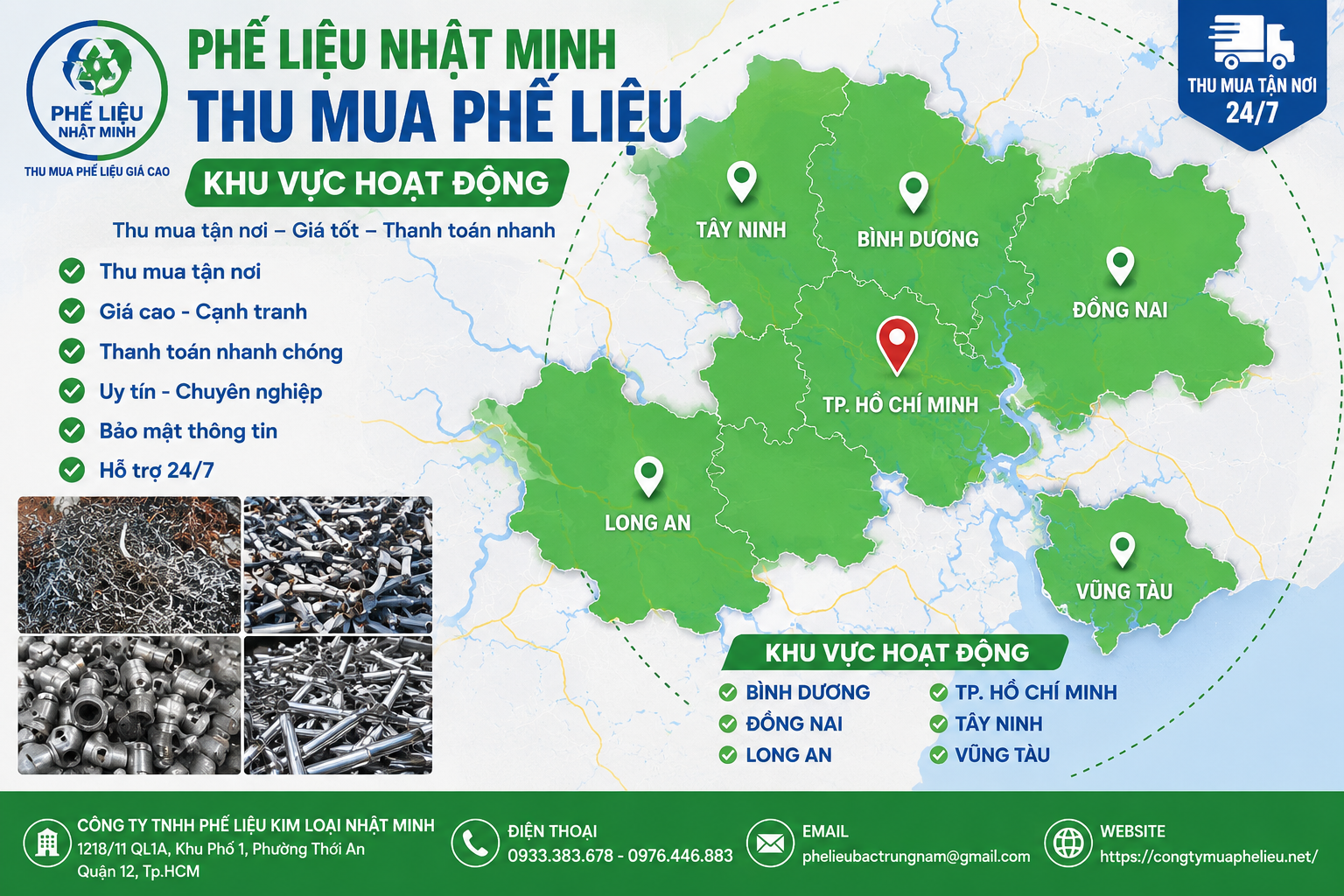 Công ty TNHH Phế Liệu Kim Loại Nhật Minh – Đơn Vị Thu Mua Phế Liệu Uy Tín, Giá Cao, Tận Nơi
