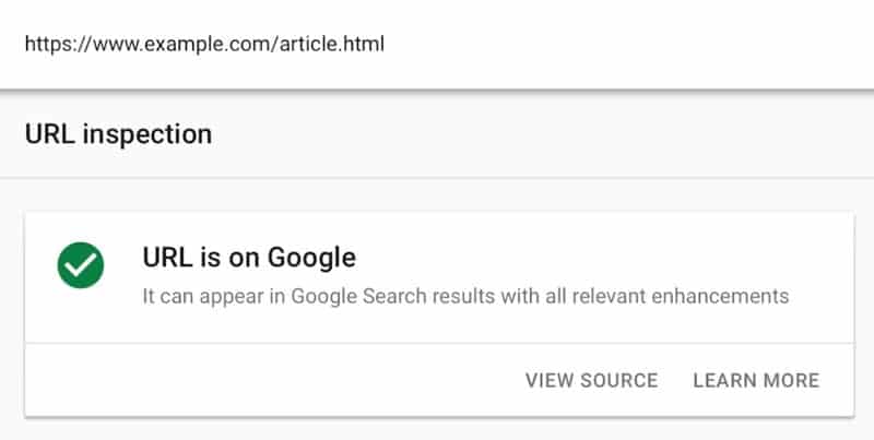 URL Inspection