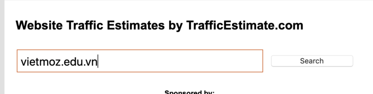 Truy cập trang website Estimate để kiểm tra traffic bất kỳ website nào bạn muốn kiểm tra